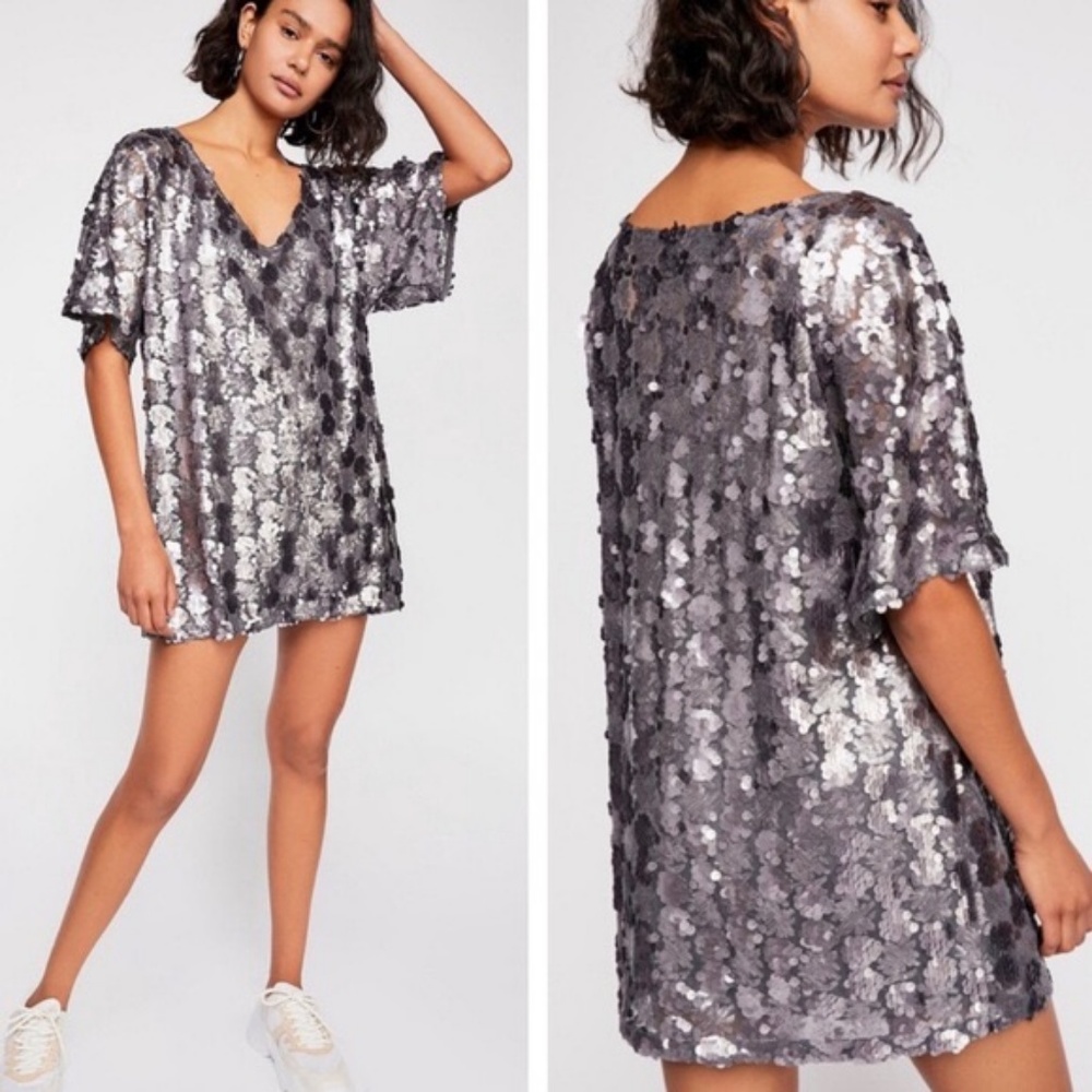 NWT Free People Sequin Dress XS